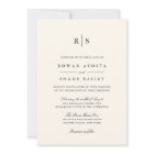 Classic Black & Ecru Monogram Wedding