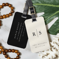 Classic Black & Ecru Monogram Wedding