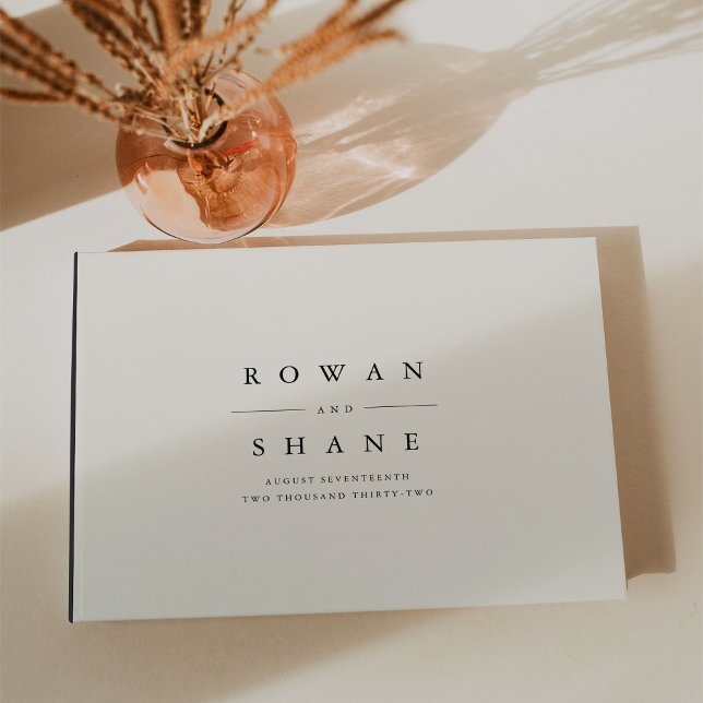 Classic Black & Ecru Wedding Guest Book (Creator Uploaded)