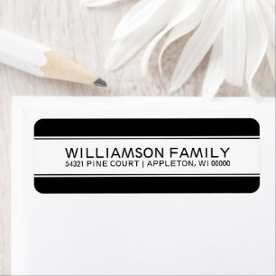 Classic Black Family or Business Address Label