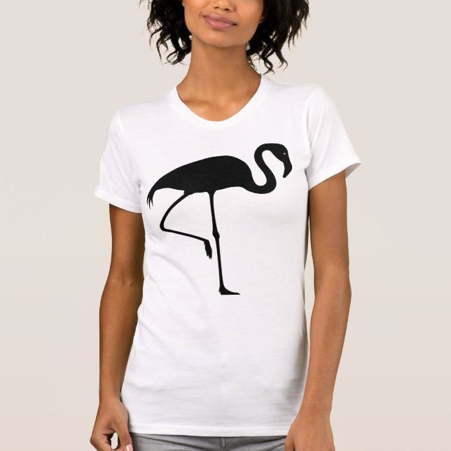 Classic Black Flamingo Silhouette T-Shirt (Front)