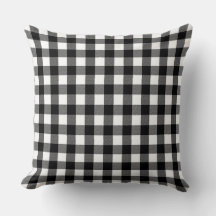 Classic Black Gigham Pattern Throw Pillow