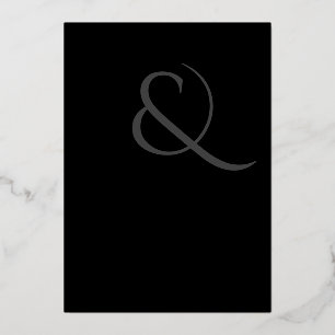 Classic Black GOLD Ampersand Modern Wedding