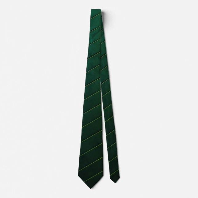 Classic Black & Gold Diagonal Stripe Tie (Front)