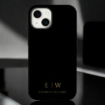 Classic Black Gold Minimalist Monogram Name Case-Mate iPhone 14 Case<br><div class="desc">Elevate your smartphone with our Classic Elegant Modern Minimalist Monogram Name iPhone Case. This meticulously designed case combines timeless sophistication with contemporary minimalism. Crafted to perfection, it not only protects your device but also adds a touch of personalised style. The monogram and name customisation options make it uniquely yours, adding...</div>