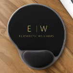 Classic Black Gold Minimalist Monogram Name Gel Mouse Mat<br><div class="desc">Upgrade your workspace with our Classic Elegant Modern Minimalist Monogram Mouse Pad. This sophisticated mouse pad seamlessly marries timeless elegance with contemporary minimalism, adding a touch of refinement to your desk. Crafted with meticulous attention to detail, this mouse pad is more than just a functional accessory; it's a personalised statement....</div>