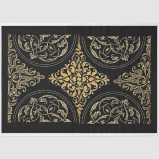 Classic Black & Gold Ornamental Tissue Paper