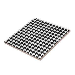 Classic black houndstooth pattern tile