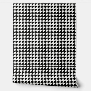 Classic black houndstooth pattern wallpaper