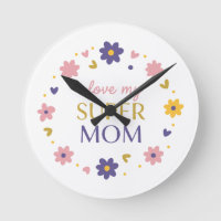 Classic Black I Love My Super Mom Everyday Watch