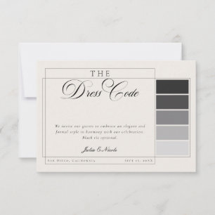 Classic Black Ivory Calligraphy Formal Dress Code Invitation