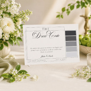 Classic Black Ivory Calligraphy Formal Dress Code Invitation