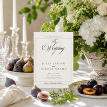 Classic Black Ivory Calligraphy Photo Wedding