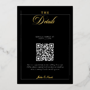 Classic Black Ivory Calligraphy QR Code Details