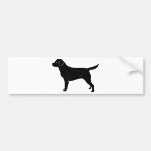 Classic Black Labrador Retriever Silhouette Bumper Sticker