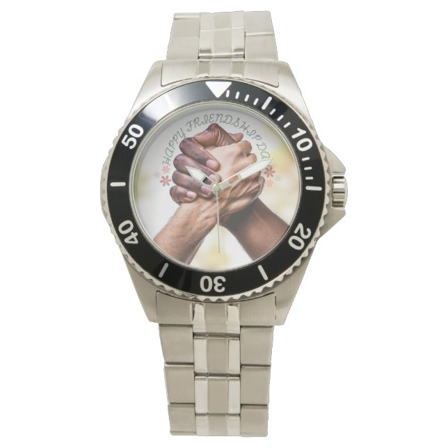 Classic Black Leather Watch (Front)