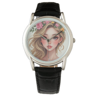 Classic Black Leather Watch (C.C)