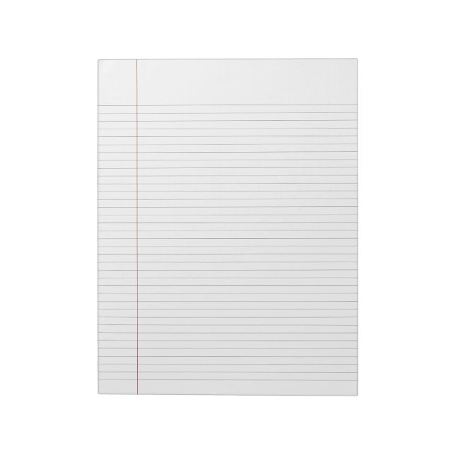 Classic Black Line College Rule  Notepad (Rotated)