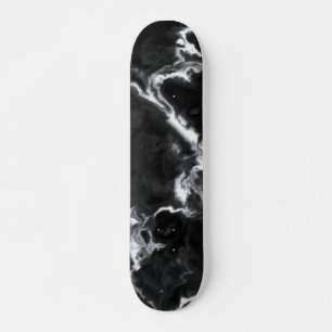Classic Black Marble gray white personalize diy Skateboard