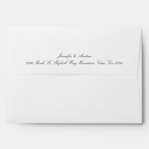 classic black on white calligraphy wedding envelope