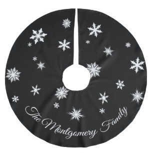 Classic Black Personalised Tree Skirt