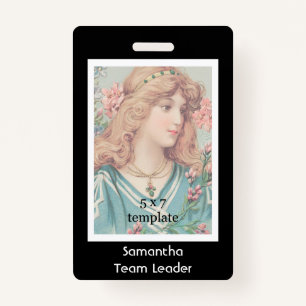 Classic Black Photo Employee ID Badge