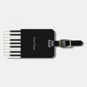 Classic Black Piano Custom Luggage Tag