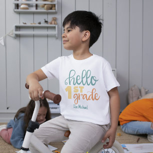 Classic Black School Student Name Pattern T-Shirt