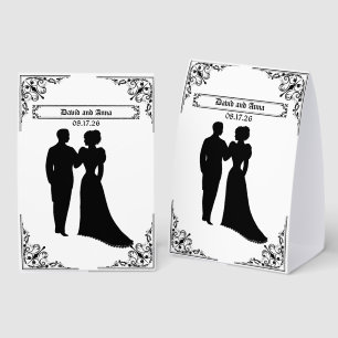 Classic Black Silhouette Wedding Foil 