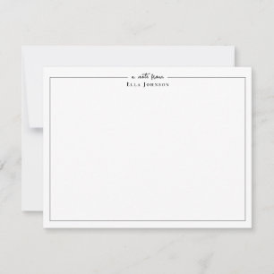 Classic Black & White a note from Thank You Card