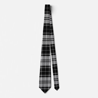 Classic Black, White, and Grey Tartan Plaid  Tie