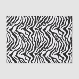 Classic black white animal zebra pattern  tissue paper