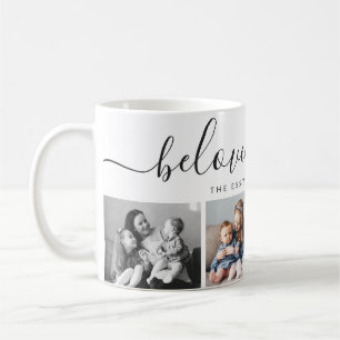 Classic Black White Beloved Nana Photo Mothers Day Coffee Mug