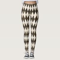 Classic Black White-Cream Harlequin Diamond Argyle
