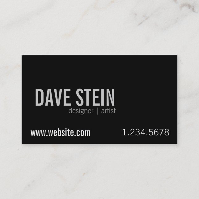 CLASSIC BLACK & WHITE DIAMOND PATTERN BUSINESS CARD (Front)
