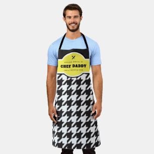 Classic Black & White Houndstooth Artisan Baking A Apron