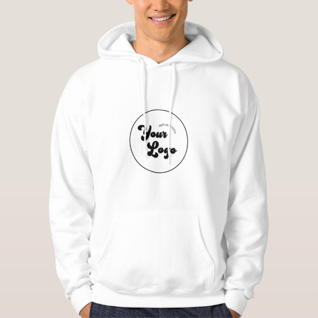 Classic Black & White Logo Business Promotional  Hoodie (Front)