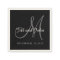 Classic Black & White Monogram Paper Napkins