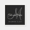 Classic Black & White Monogram Paper Napkins