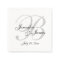 Classic Black White Monogram Wedding Paper Napkin