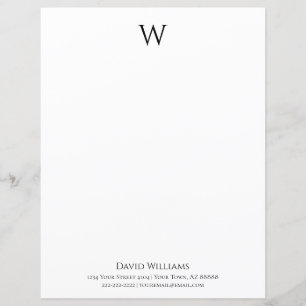 Classic Black White Personalised Stationary
