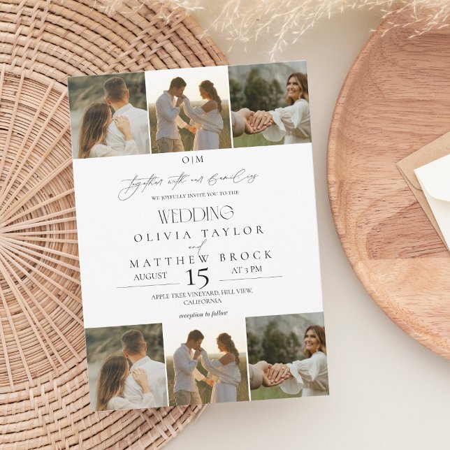 Classic Black & White Photo Wedding Invitation (Creator Uploaded)