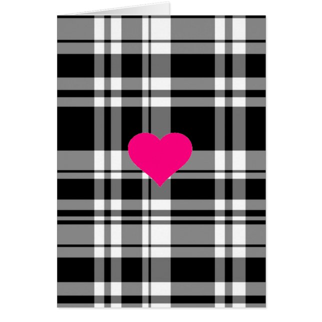 Classic black white plaid pattern (Front)