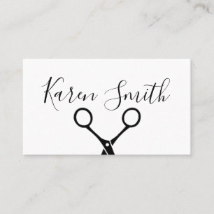 Classic Black White / Salon Stylist Business Card