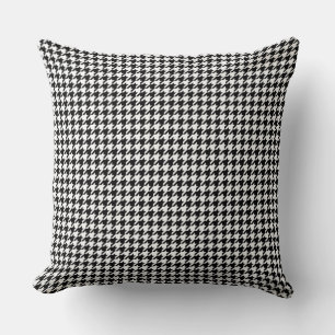 Classic Black White Small Houndstooth Cushion