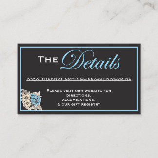 Classic Black & White with Light Blue accents Enclosure Card