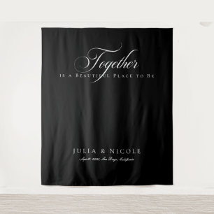 Classic Blank Calligraphy Wedding Backdrops Banner Tapestry
