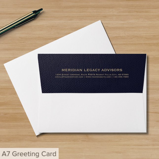 Classic Blue and Gold Typographic Envelope (Creator Uploaded)