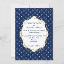 Classic Blue and Gold Wedding