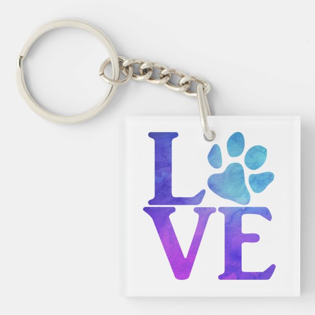 Classic Blue and Purple Key Ring (Front)